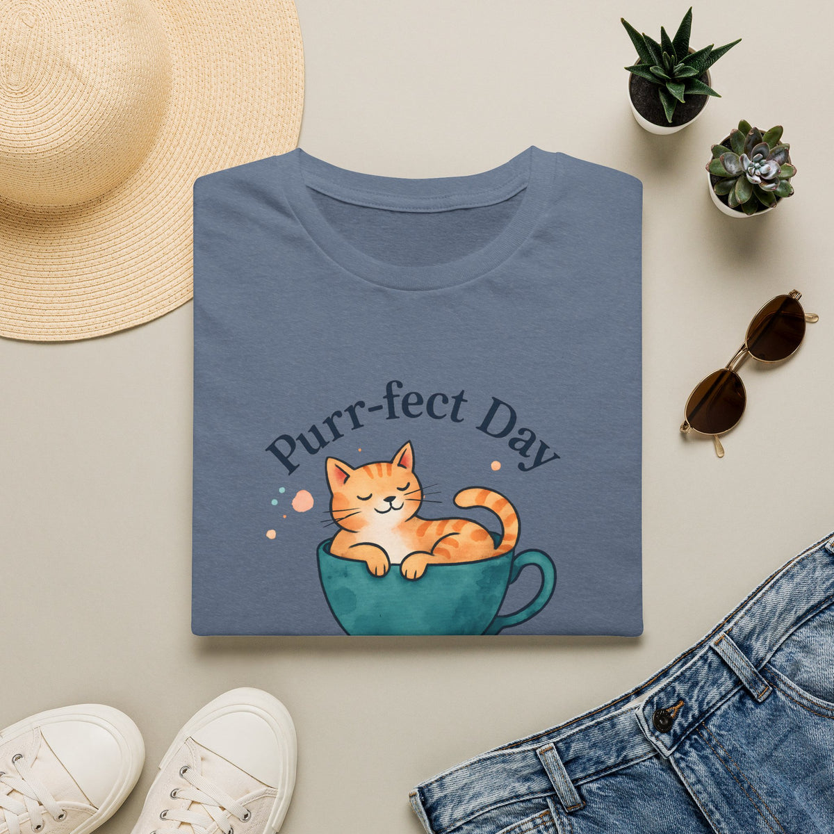 Cat in Teacup T-Shirt