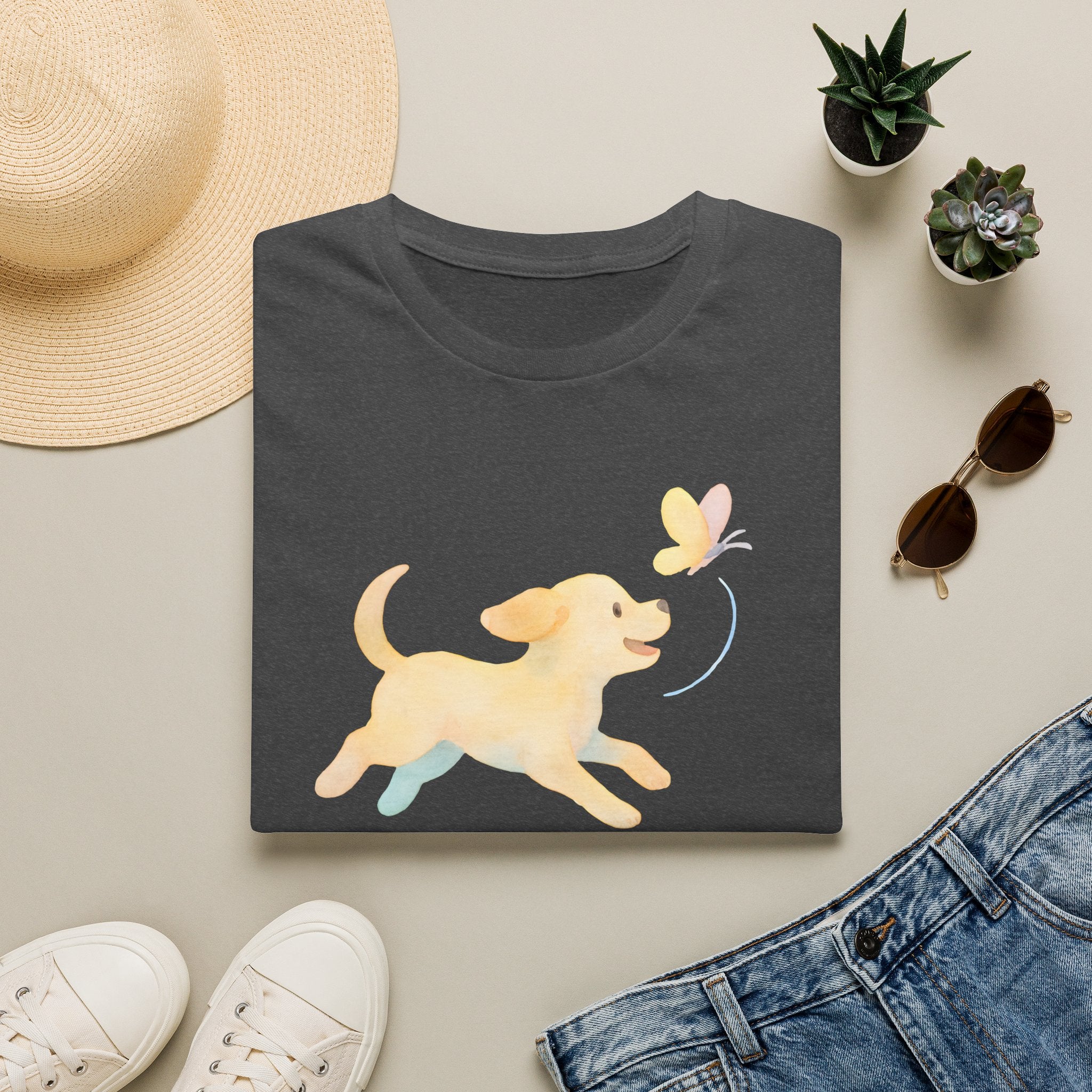 Dog Chasing Butterfly T-Shirt