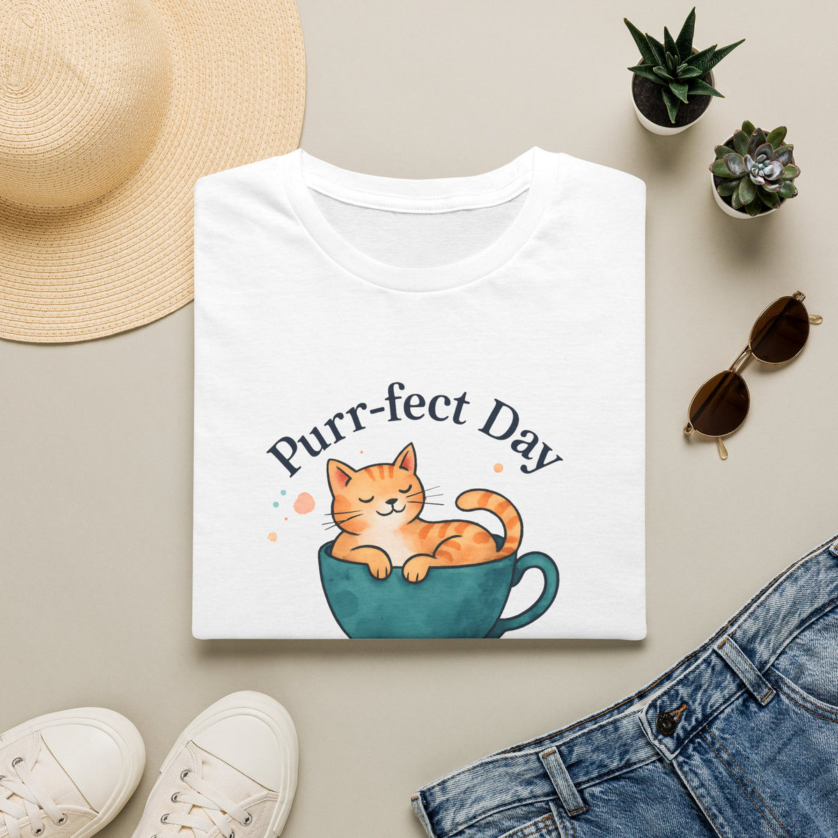 Cat in Teacup T-Shirt