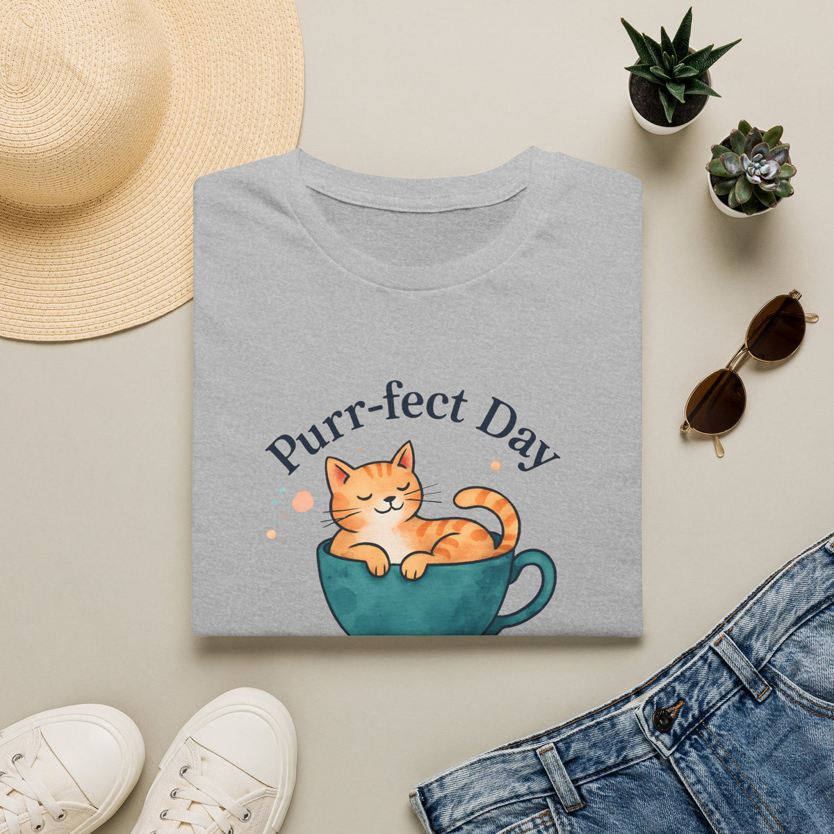 Cat in Teacup T-Shirt