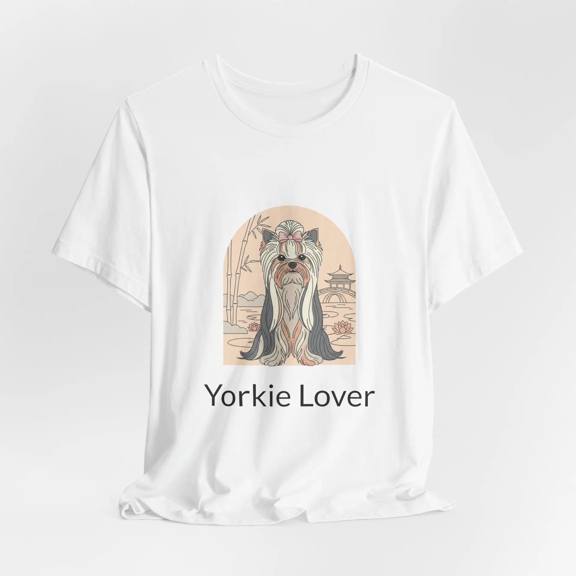 Long Haired Yorkie T-Shirt – Minimalist Yorkie Line Art Tee for Dog Lovers - Image 4