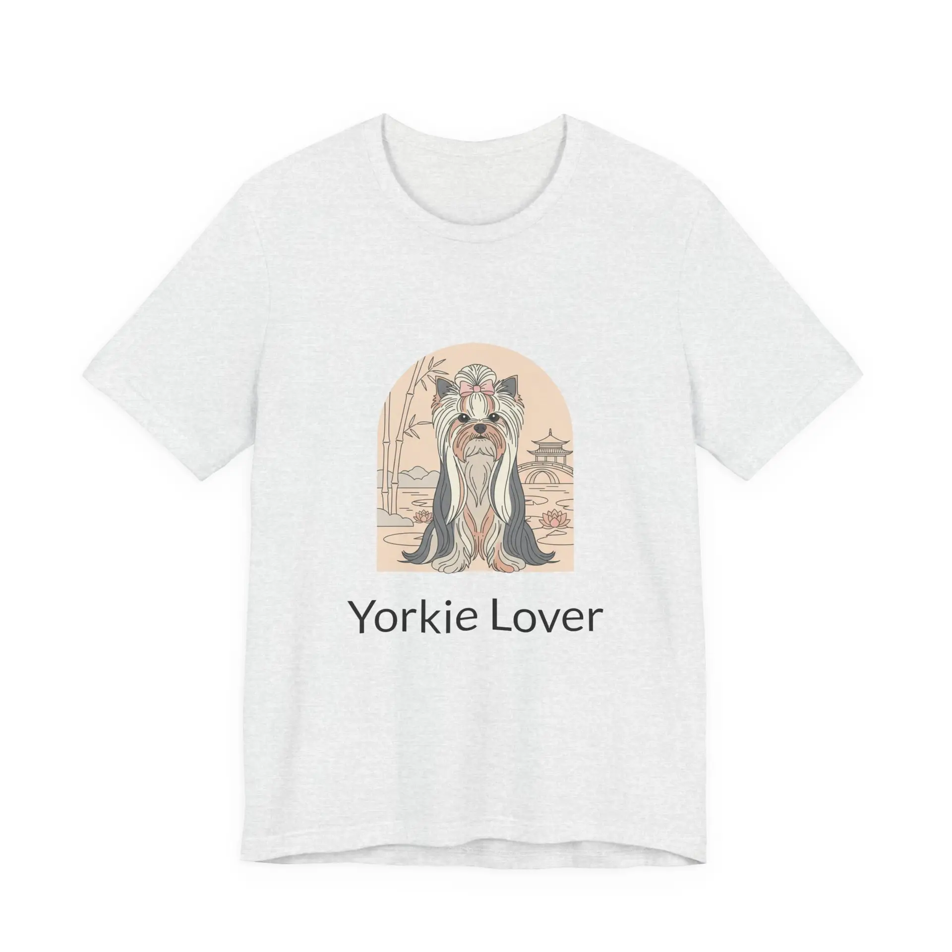 Long Haired Yorkie T-Shirt – Minimalist Yorkie Line Art Tee for Dog Lovers - Image 5