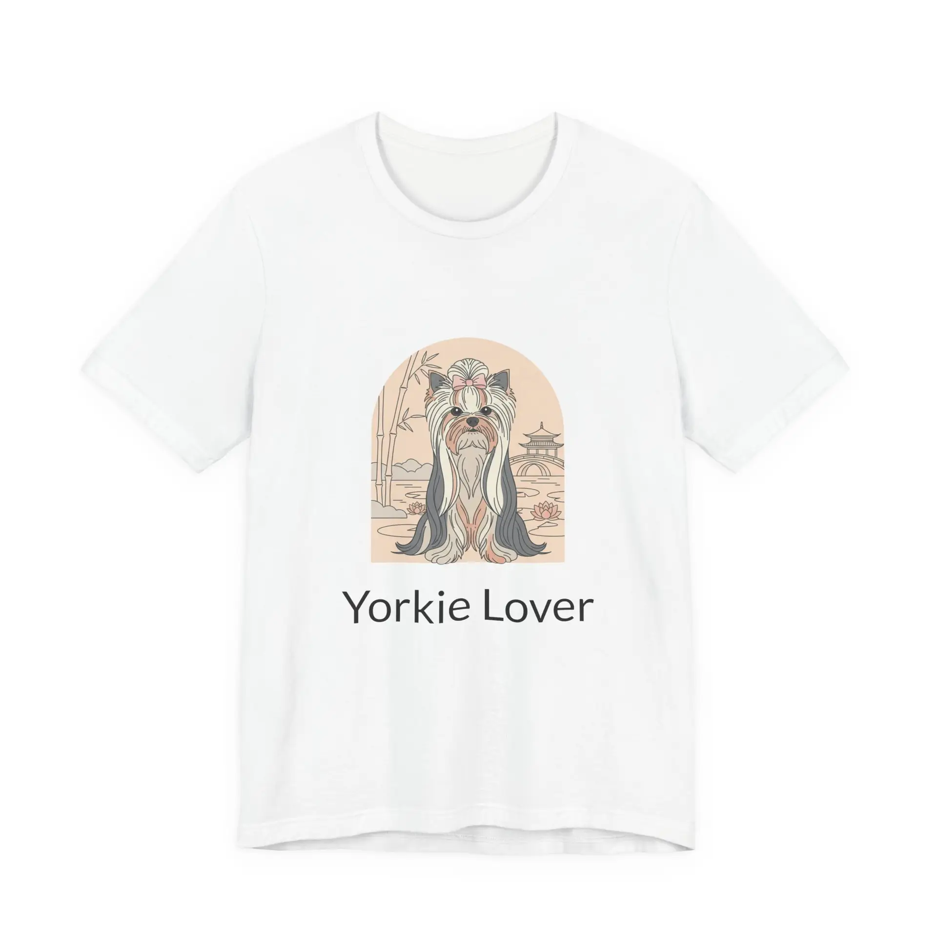 Long Haired Yorkie T-Shirt – Minimalist Yorkie Line Art Tee for Dog Lovers